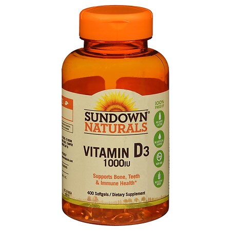 Sundown Naturals Vitamin D3 1000 IU, Softgels