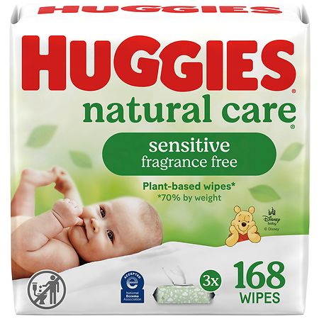 Huggies Natural Care Sensitive Baby Wipes Fragrance Free