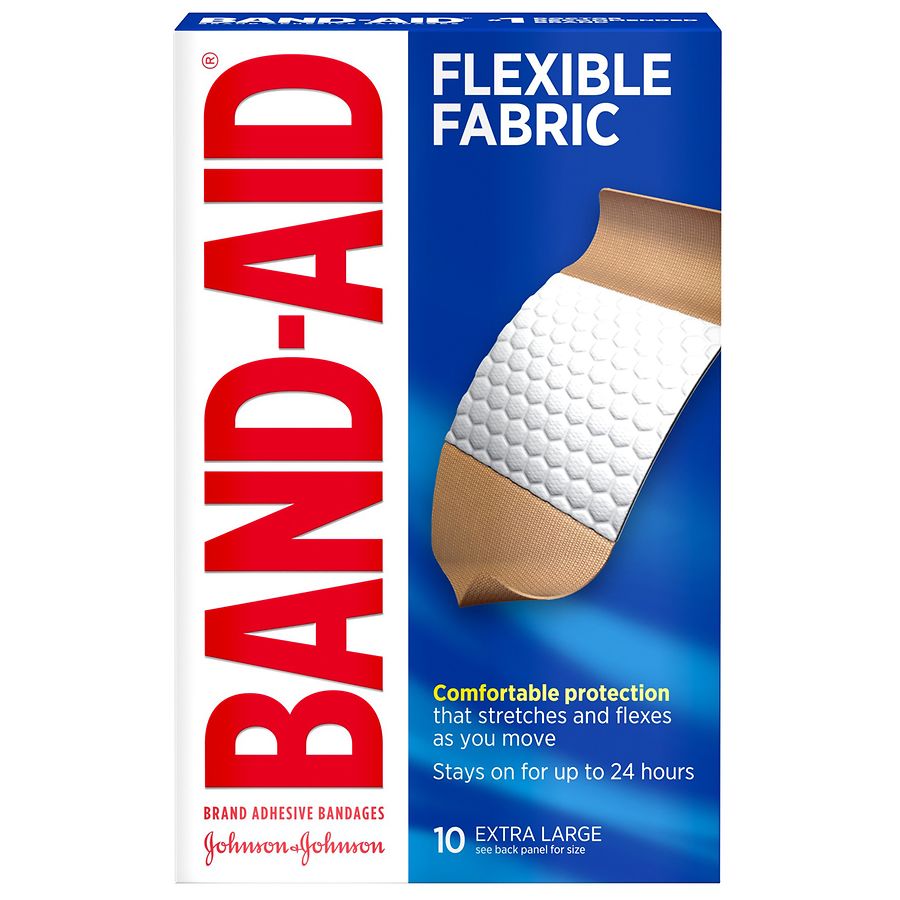 Photo 1 of 2 Pack- Flexible Fabric Adhesive Bandages Extra Large