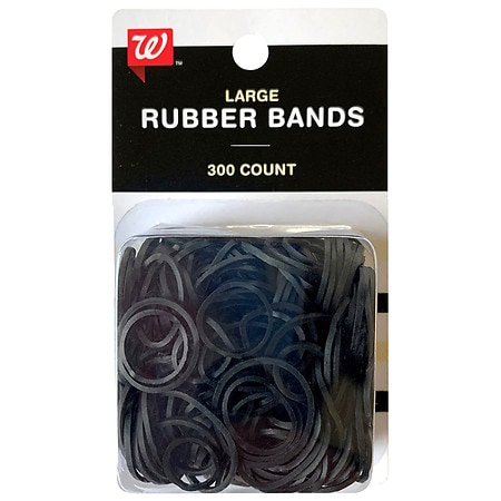 Walgreens Large Silicone Hair Rubber Bands Black