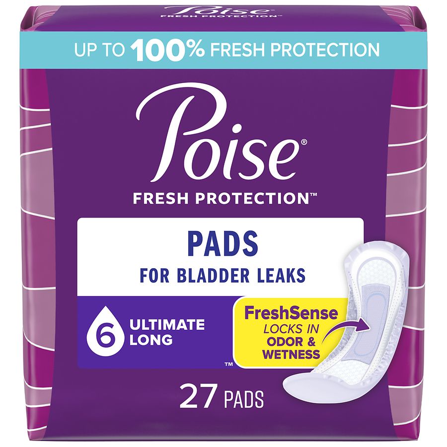 Poise Postpartum Incontinence Pads Ultimate Long Length (ct 27)