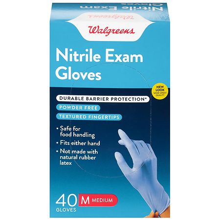 Walgreens Nitrile Exam Gloves Medium