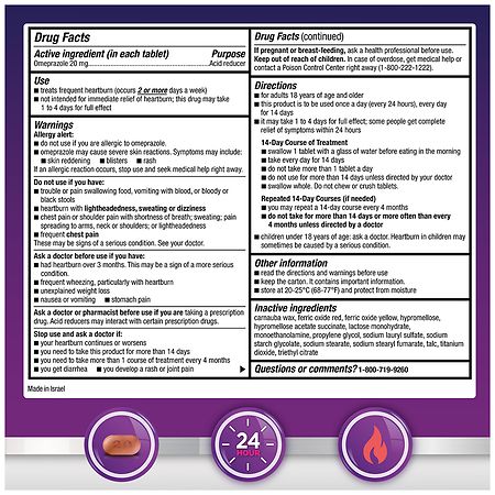 Walgreens Omeprazole Delayed Release Tablets 20 mg, Acid Reducer 42 ct