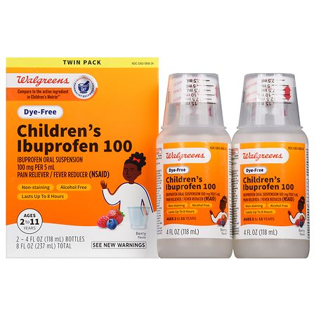 Walgreens Children's Dye-Free Ibuprofen 100 Oral Suspension Berry