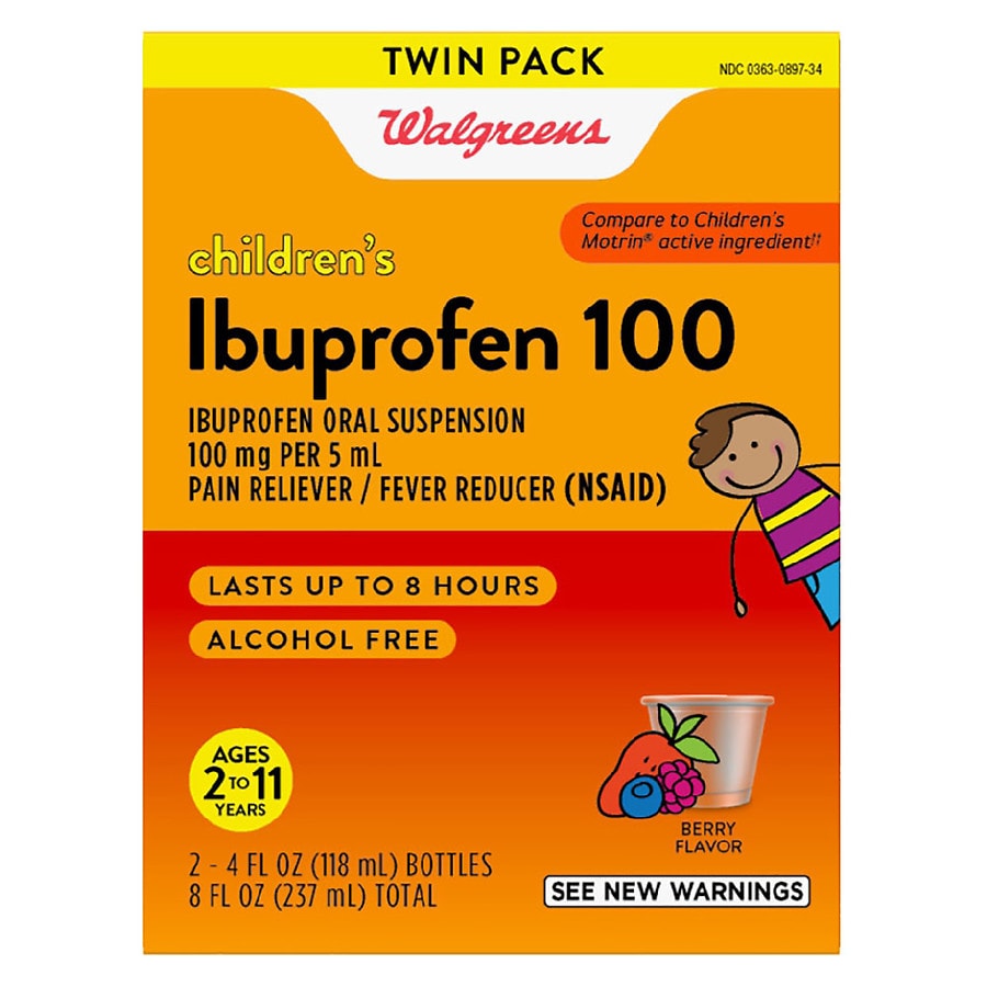 Walgreens Children's Ibuprofen Oral Suspension 100 mg per 5 mL Berry