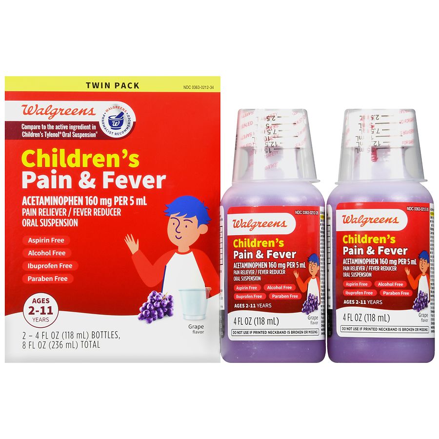 Walgreens Children's Pain & Fever Liquid Grape