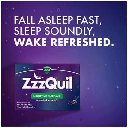 ZzzQuil Nighttime Sleep Aid Non-Habit Forming LiquiCaps