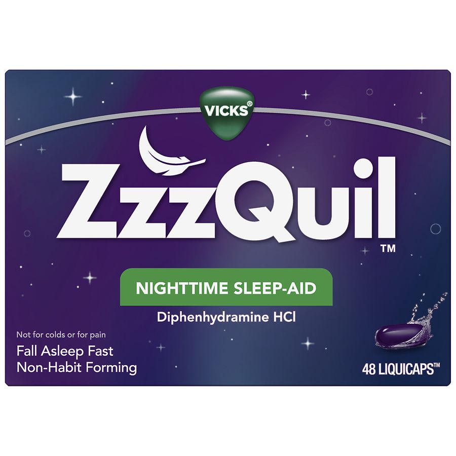 ZzzQuil Nighttime Sleep Aid, Non-Habit Forming LiquiCaps