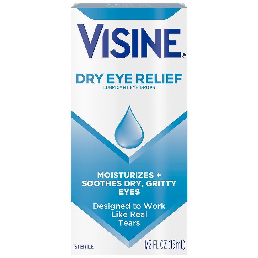Visine Dry Eye Relief Lubricating Eye Drops