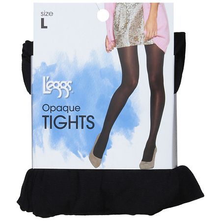 L'eggs Opaque Tights Large, Black