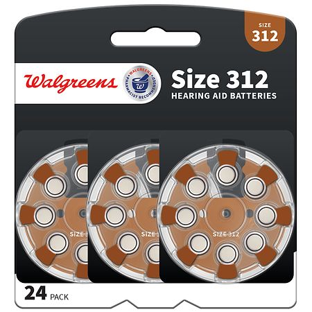 Walgreens Hearing Aid Batteries, Zero Mercury #312 #312