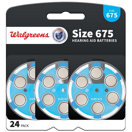 Walgreens Hearing Aid Batteries, Zero Mercury 675
