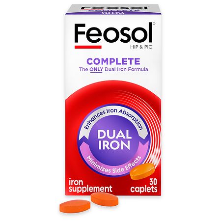 Feosol Complete Iron Supplement Caplets, Iron for High Absorption
