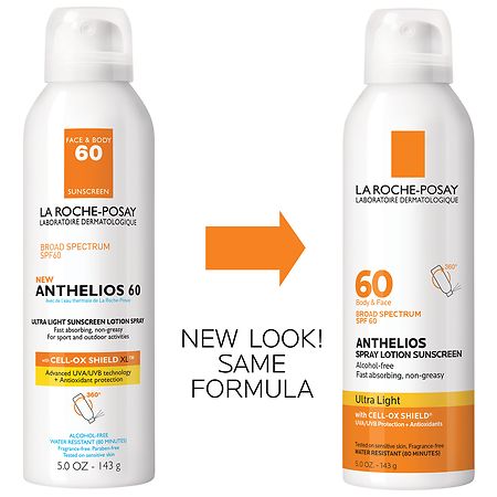 La Roche-Posay Anthelios Ultra Light Sunscreen Lotion Spray Face and Body SPF 60