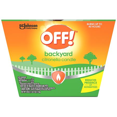Off! Candle Citronella, 18 oz Black and Gold