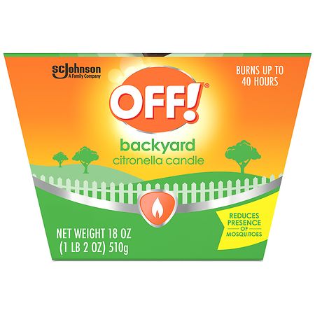 Off! Backyard Outdoor Candle Citronella, 18 oz Black and Gold