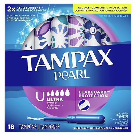 Tampax Pearl Pearl Tampons Unscented, Ultra Absorbency