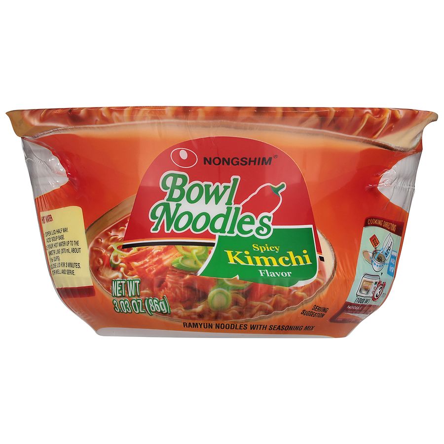 Nongshim Bowl Noodles Spicy Kimchi | Walgreens