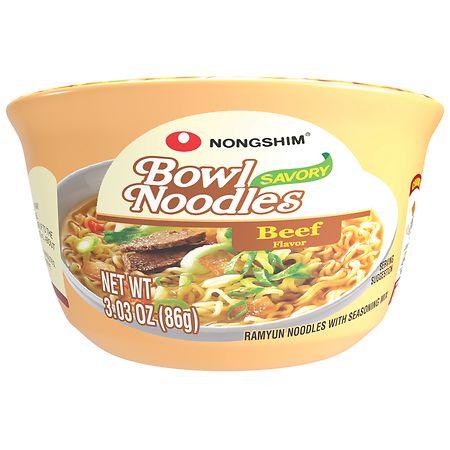 Nongshim Bowl Noodle Soup Savory Beef