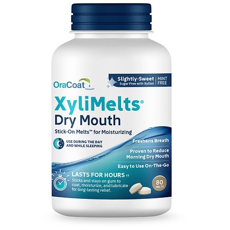 Oracoat Xylimelts for Dry Mouth Relief, Mild Mint (Pack of 3), 40 Count