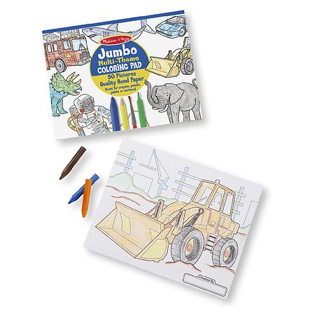 Melissa & Doug Jumbo 50-page Kids' Coloring Pads Set - Animals, Vehicles,  And More : Target