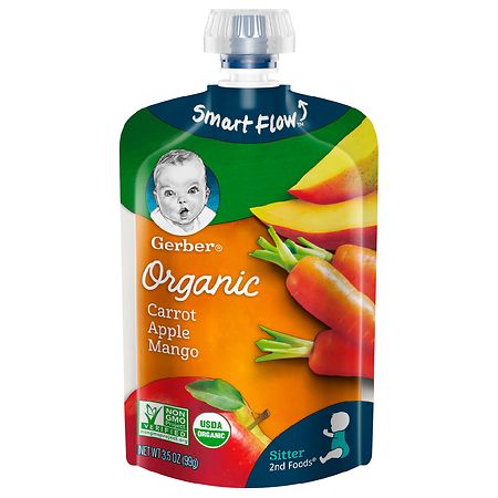 Gerber 2nd Foods 2nd Foods Organic Pouches Carrot Apple Mango