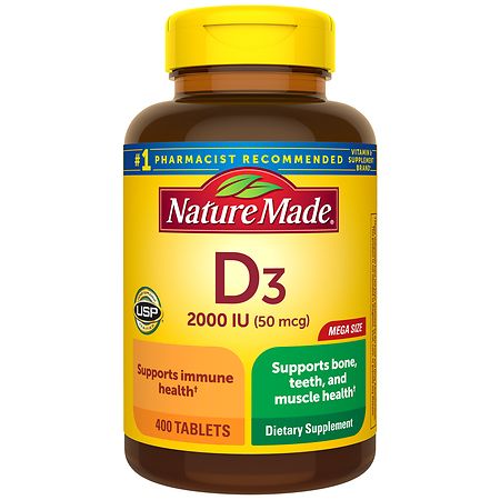 Nature Made Vitamin D3 2000 IU (50 mcg) Tablets