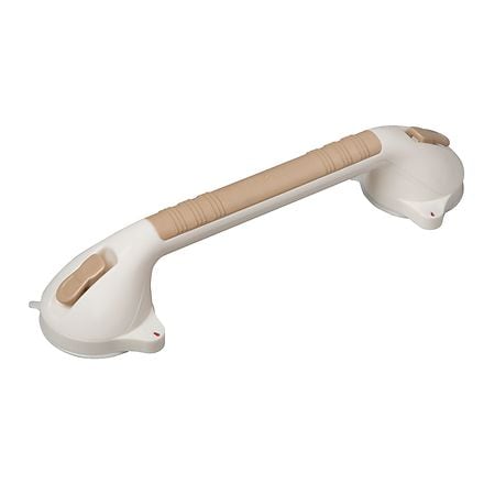 HealthSmart 16" Suction Grab Bars, Sand Color with BactiX
