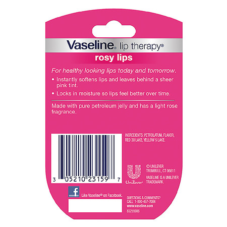 Stilk Tak for din hjælp skrivning Vaseline Lip Therapy Lip Balm Mini Rosy Lips | Walgreens