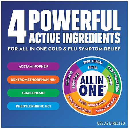Mucinex Maximum Strength Cold & Flu Caplets, Multi-Symptom Relief