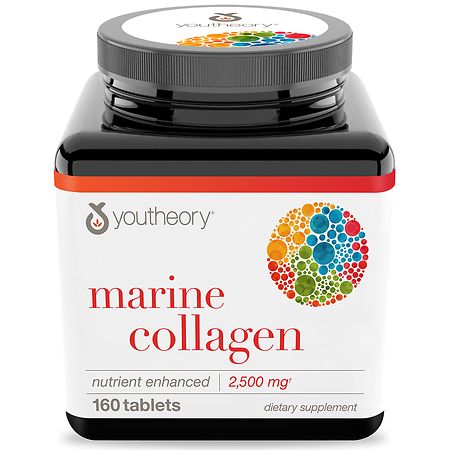 Youtheory Marine Collagen Enhanced Formula - 160 Tablets