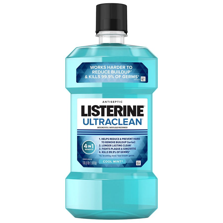 Listerine Ultra Clean Antiseptic Gingivitis Mouthwash Cool Mint Walgreens