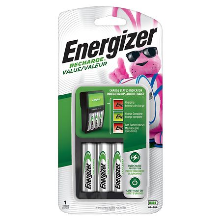 Energizer Value Charger for NiMH Rechargeable AA and AAA Batteries