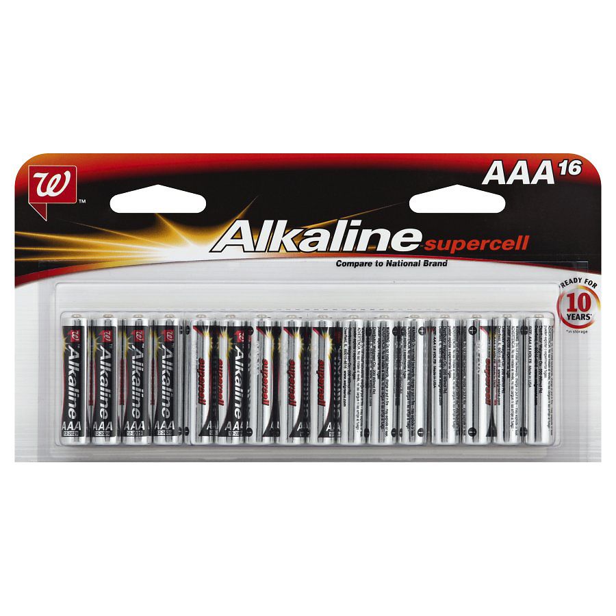 Walgreens Alkaline Supercell Batteries AAA #16