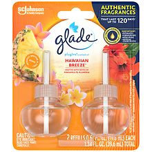 Glade PlugIns Scented Oil Refills, Hawaiian Breeze - 3 pack, 0.67 fl oz refills