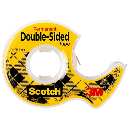  Scotch Double Sided Tape, Removable, 1/2 in x 300 in