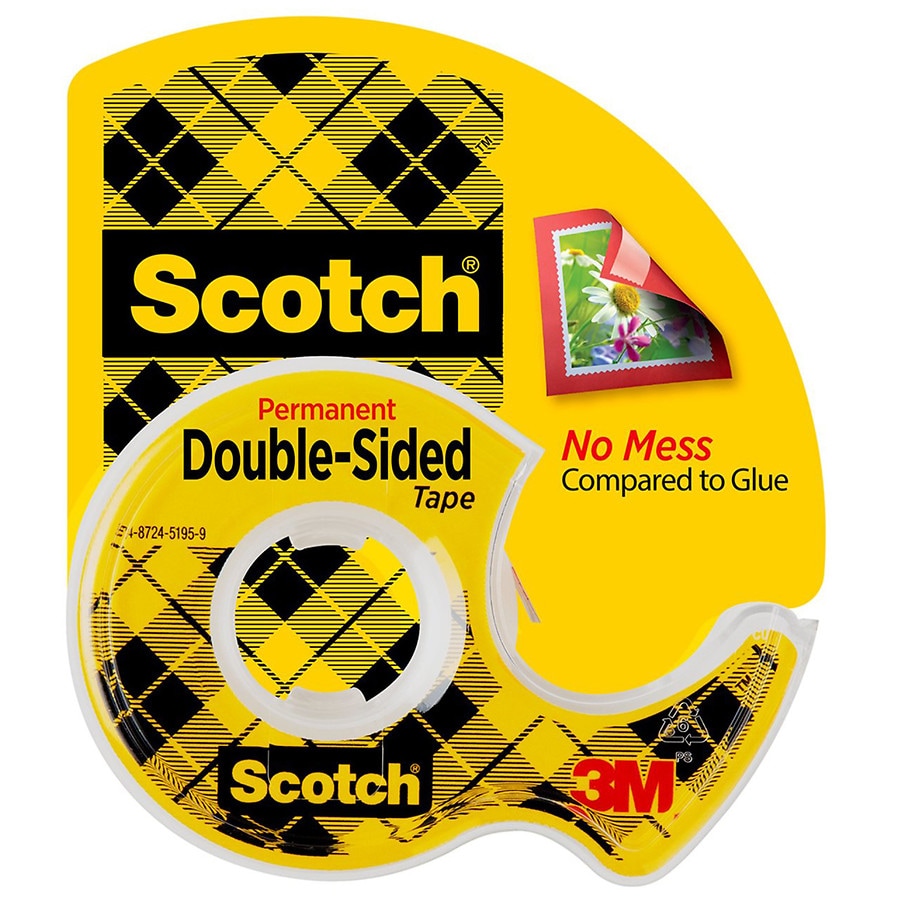 Scotch Removable Double-Sided Mounting Tabs, 1/2 in x 3/4 in, Pack of 480