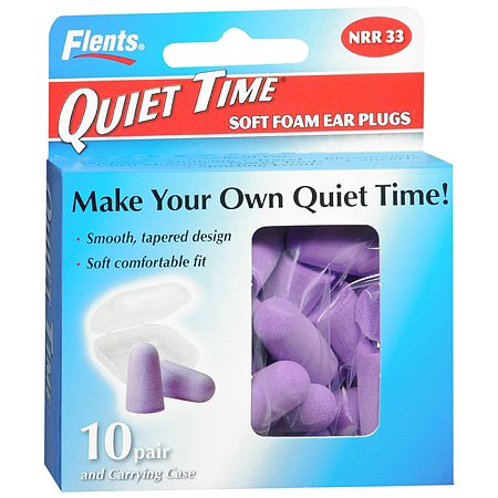 Flents Quiet Time Soft Foam Ear Plugs with Carrying Case