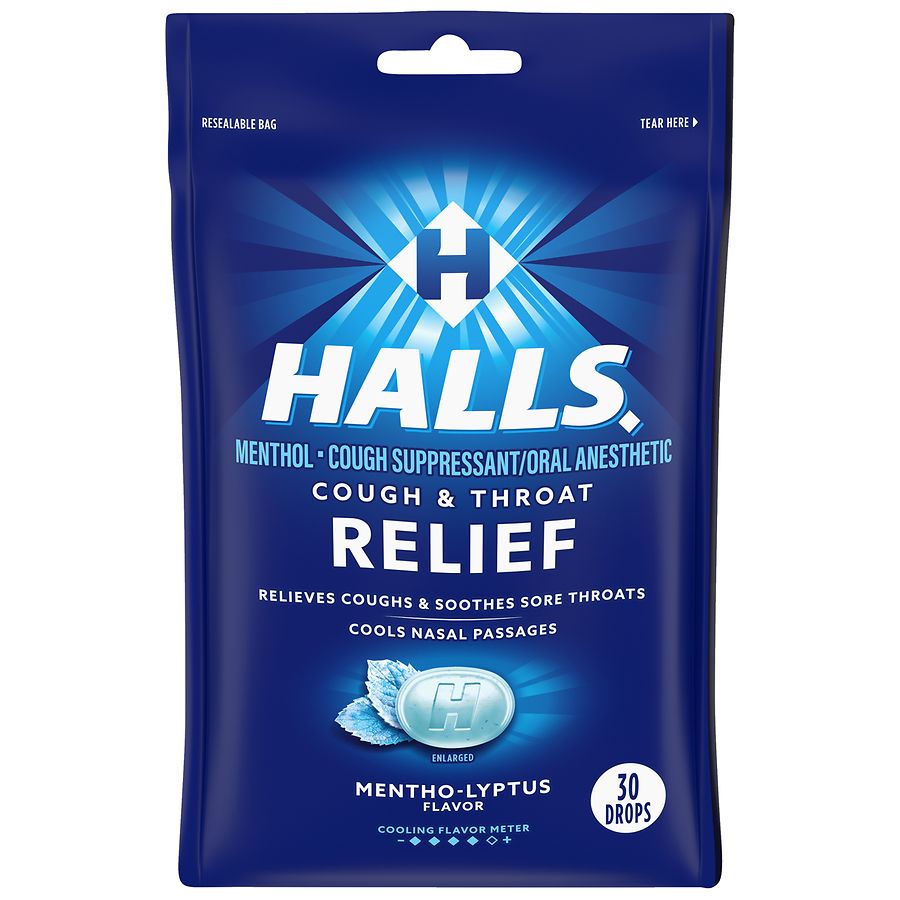 Halls Cough & Throat Relief Drops Walgreens