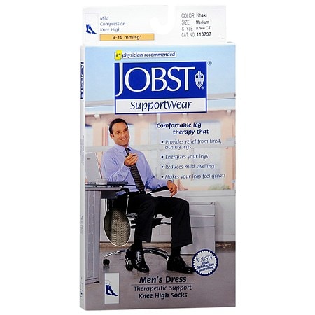 Jobst SupportWear Men's Mild Compression Knee High Socks Khaki
