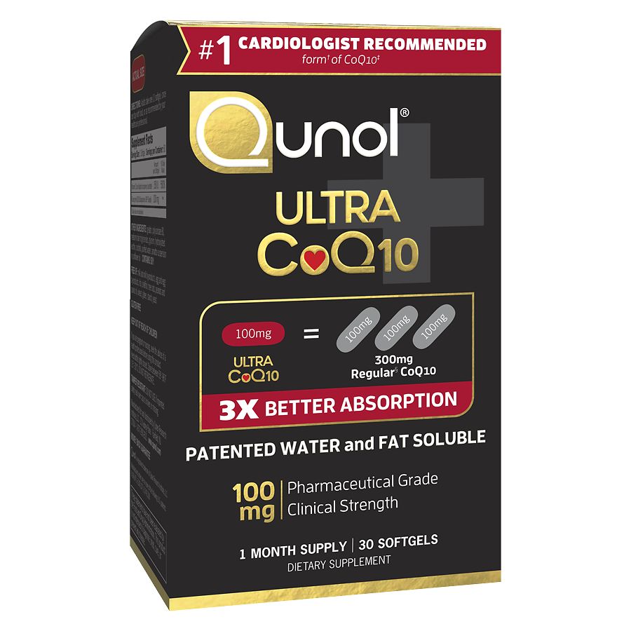 Qunol Ultra 100 mg CoQ10 Dietary Supplement Softgels