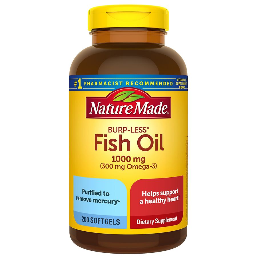 Nature Made Burp Less Fish Oil 1000 mg Softgels
