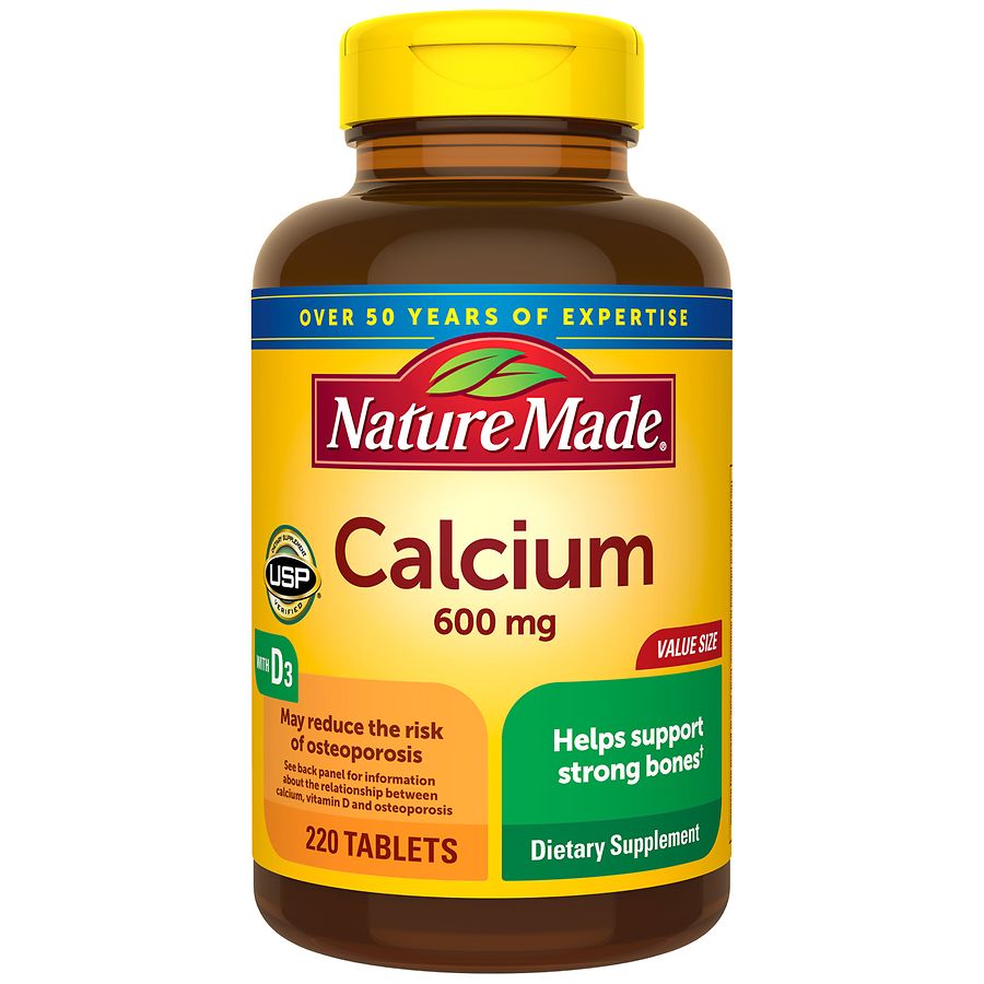 Nature Made Calcium 600 Mg With Vitamin D3 Tablets