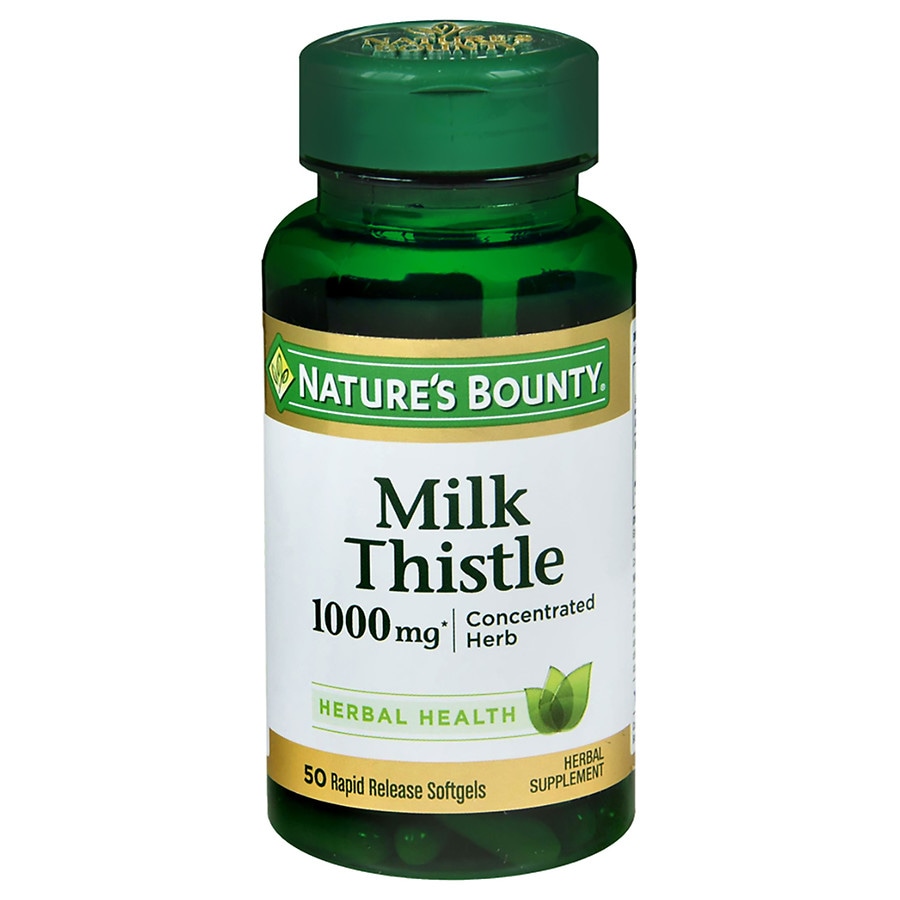 Nature's Bounty Milk Thistle 1000 mg Herbal Supplement Softgels