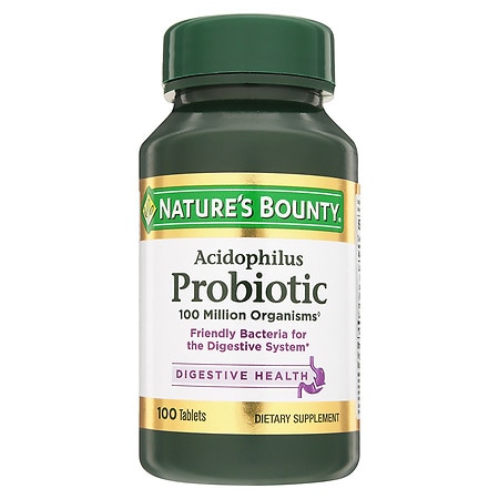 Nature's Bounty Probiotic Acidophilus Dietary Supplement Tablets