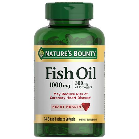 Nature's Bounty Fish Oil With Omega 3 Softgels, 1000 Mg