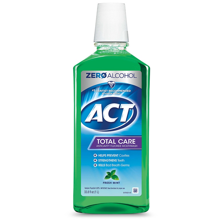 ACT Total Care Mouthwash, Zero Alcohol Fresh Mint