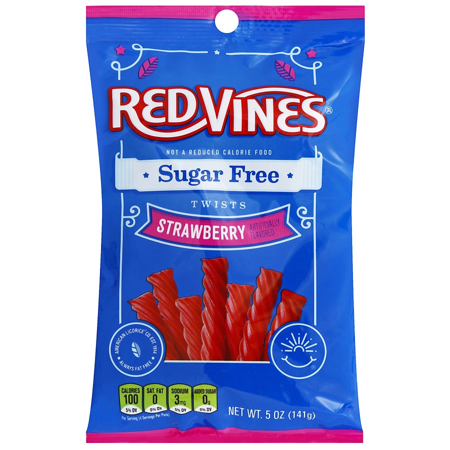 Red Vines Sugar Free Licorice Twists, Strawberry Strawberry