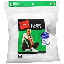 Hanes Men's Ankle Cushion Socks 6-12 White | Walgreens