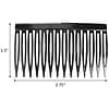 Scunci Plastic Side Hair Combs, 12 Count - Black, Clear & Tortoise Shell Styles
